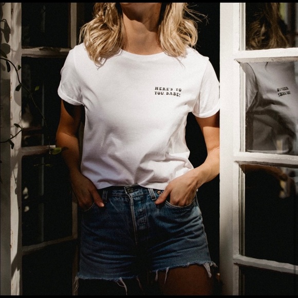 The “Here’s to you babe” Crew Neck Cropped - Picture 3 of 3